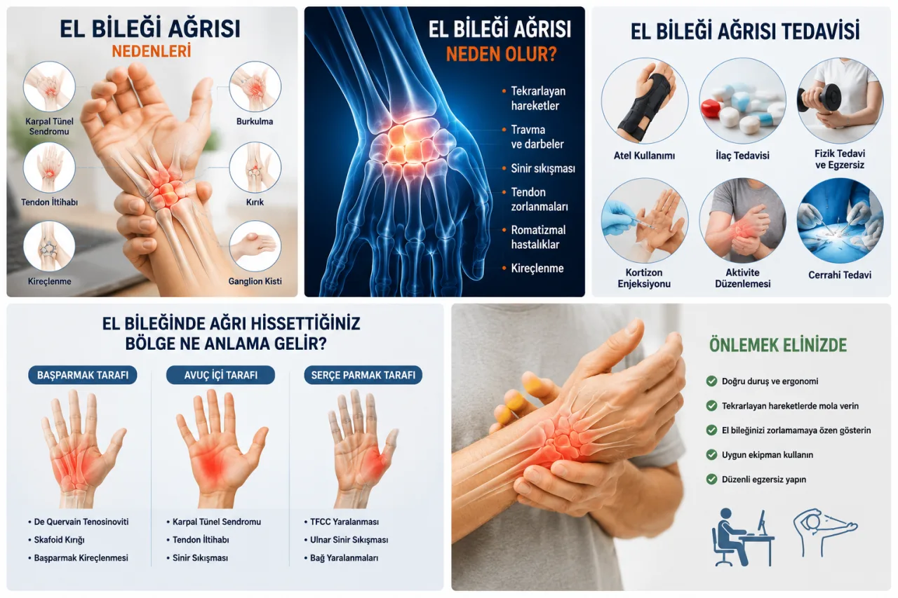 El bileği ağrısı nedenleri ve tedavisi