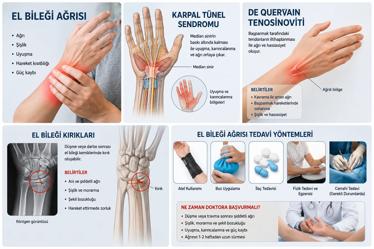 El bileği ağrısı nedenleri ve tedavisi